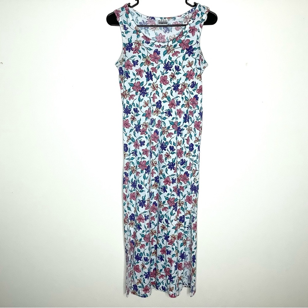 < Vintage Basic Editions Floral Print Maxi Dress > - image 1